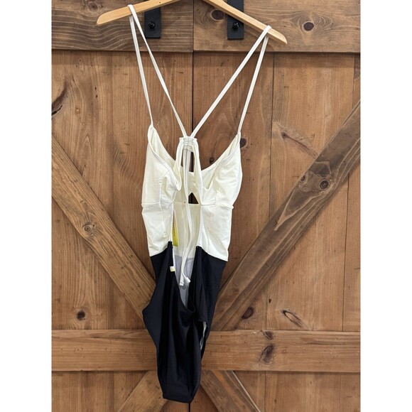 Summer salt THE SWAN DIVE ONE PIECE SWIMSUIT Black & White Women's Sz 12 New - Picture 5 of 8